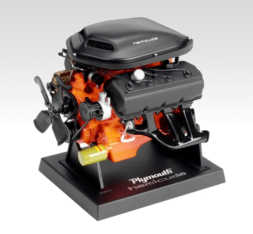  Motor V-8 Plymouth 426 Hemi Cuda em escala 1/6 