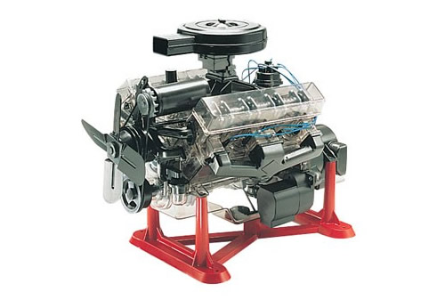  Motor V-8 em escala 1/4, com interior vis�vel e partes m�veis 